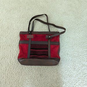 Vintage Handmade Bolivian Leather Shoulder Bag